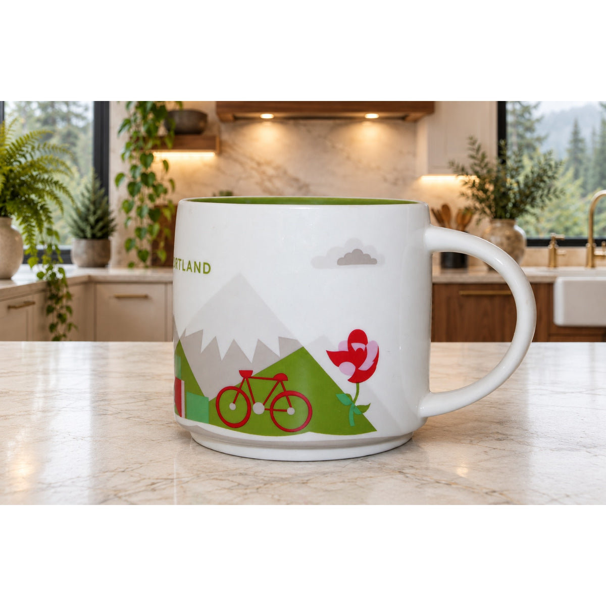 Starbucks Portland Oregon You Are Here YAH Collection 14oz Coffee Mug Cup EUC