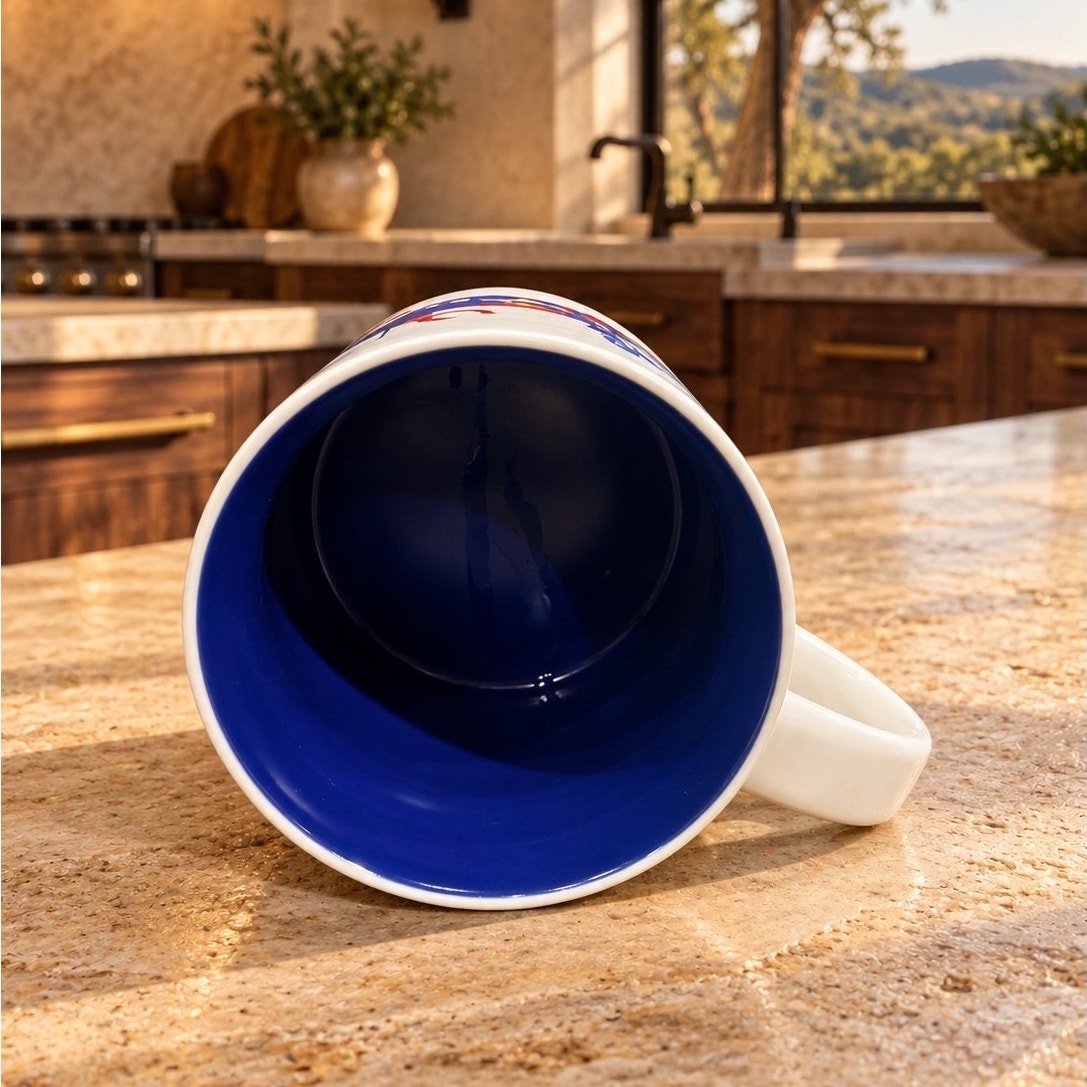 Starbucks Texas Discovery Series Mug 14 oz Cobalt Blue Interior