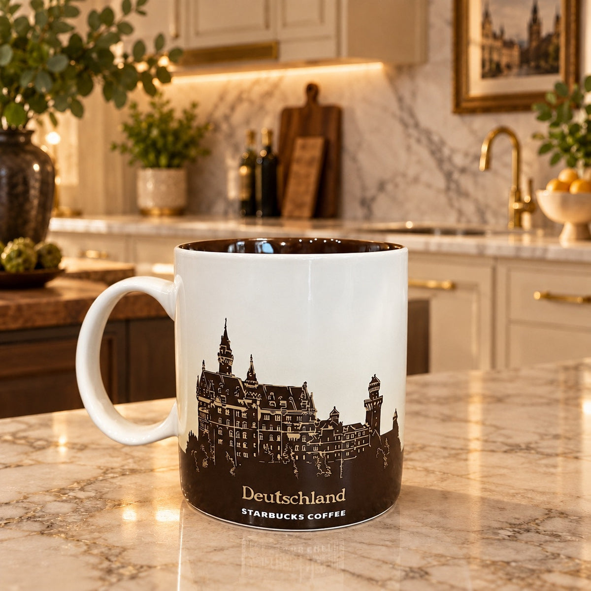 Starbucks Germany Coffee Mug 16 Oz Dark Brown Interior Architecture Cup