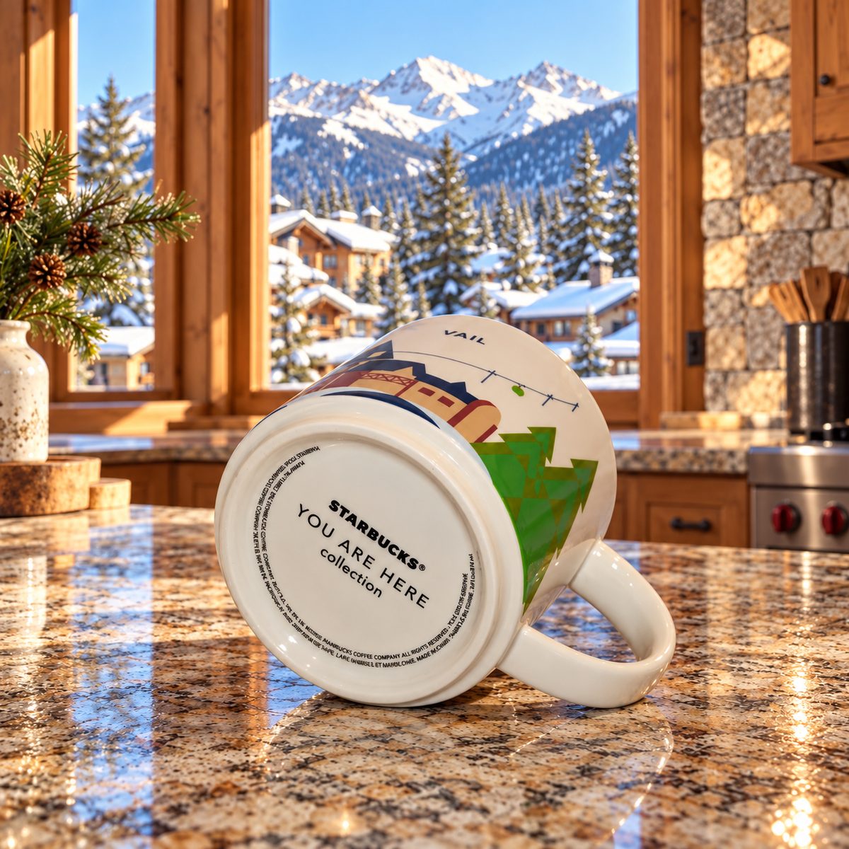 Starbucks Vail Colorado You Are Here 14 oz Coffee Mug Ski Resort YAH