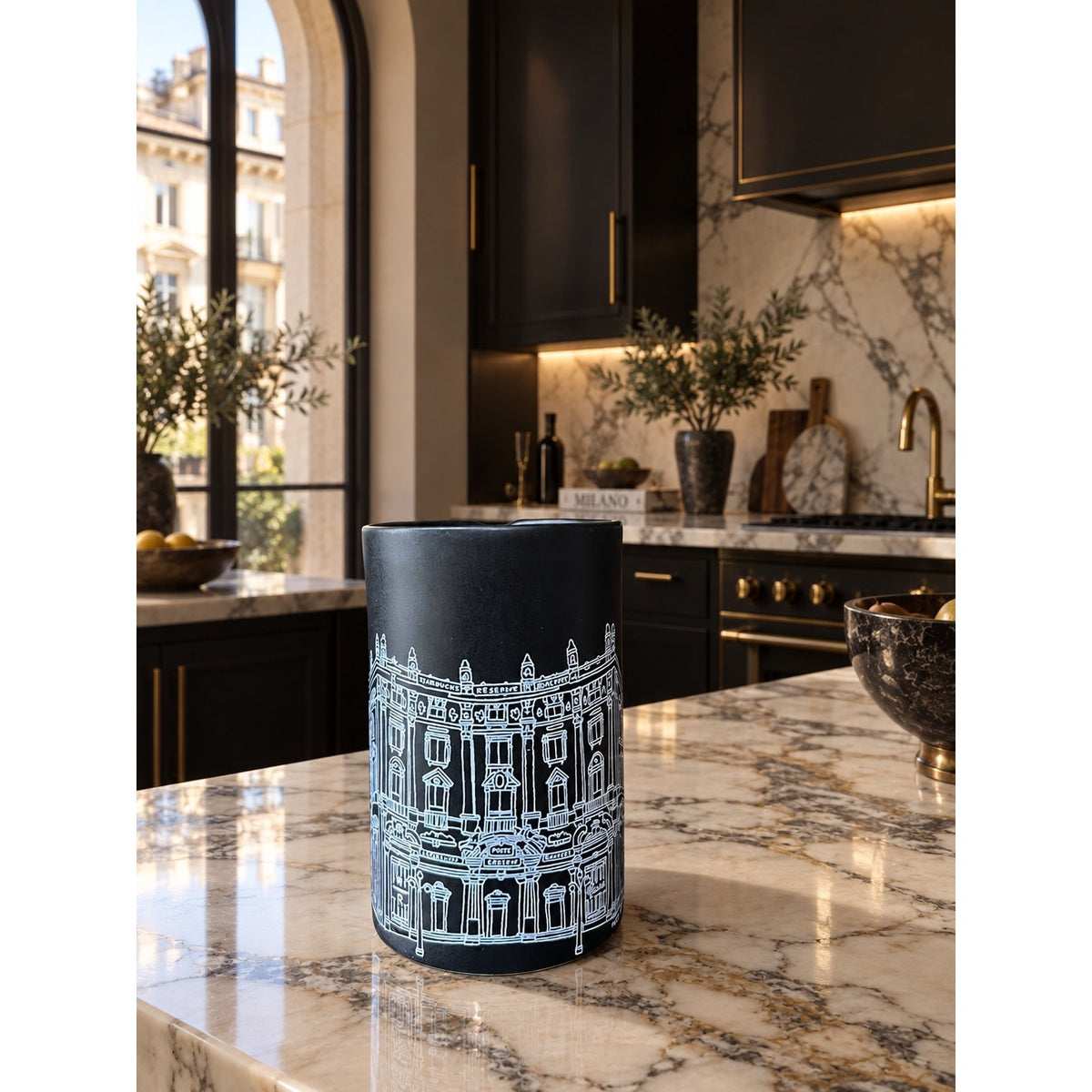 Starbucks Reserve Roastery Milano Italy Black Ceramic Mug 10 Oz