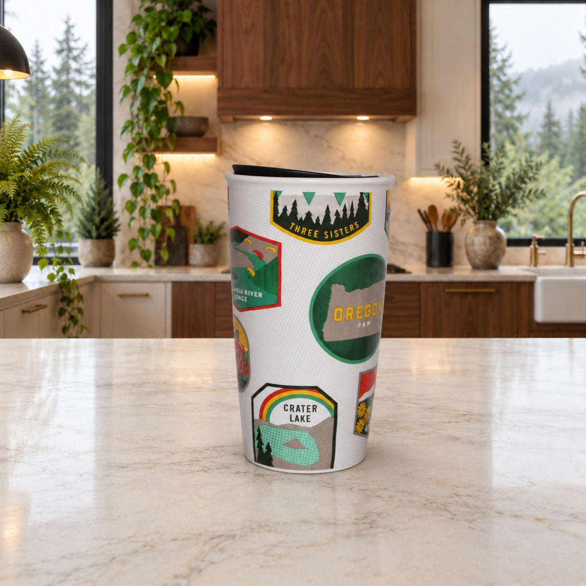 Starbucks OREGON State Double Wall Travel Mug 12oz EUC