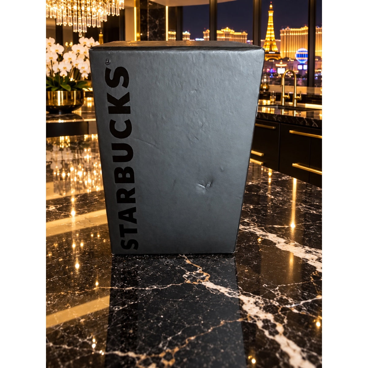 Starbucks Las Vegas Rhinestone Spade Black Travel Tumbler 12 oz 2015 Box