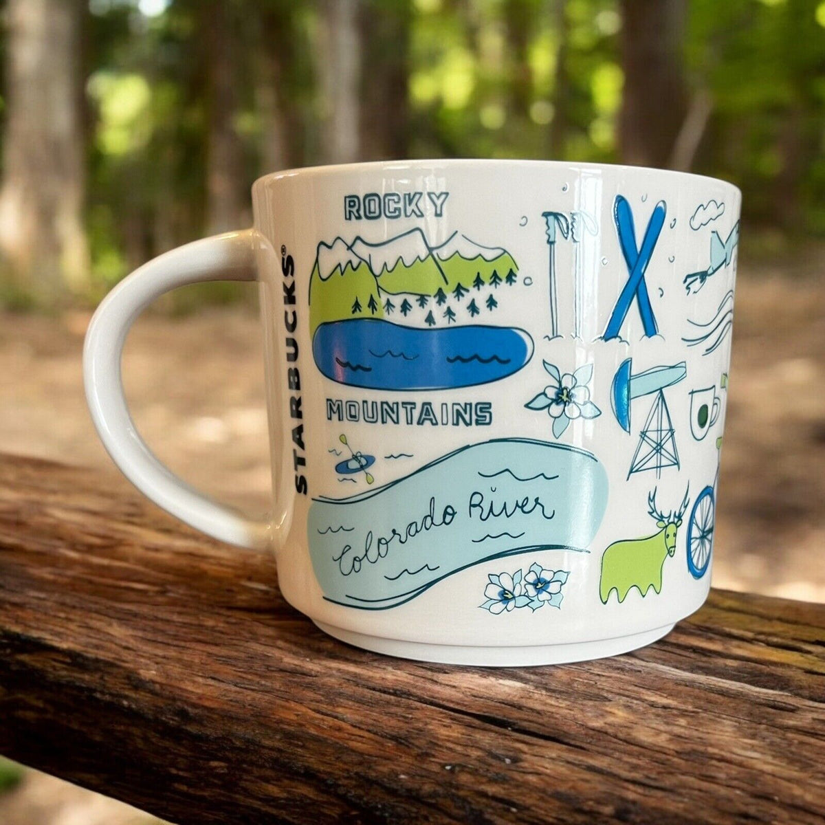 Starbucks Colorado Been There Mug Across the Globe 14 oz Coffee Cup EUC