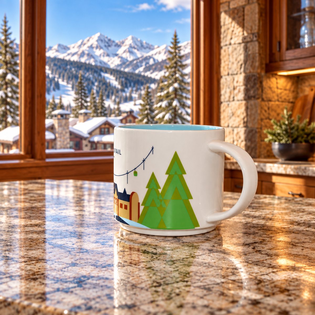 Starbucks Vail Colorado You Are Here 14 oz Coffee Mug Ski Resort YAH