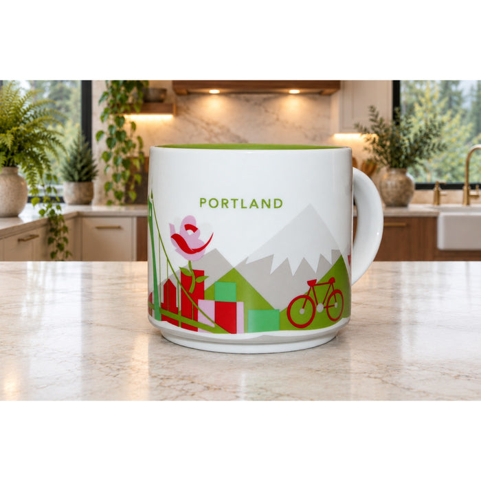 Starbucks Portland Oregon You Are Here YAH Collection 14oz Coffee Mug Cup EUC