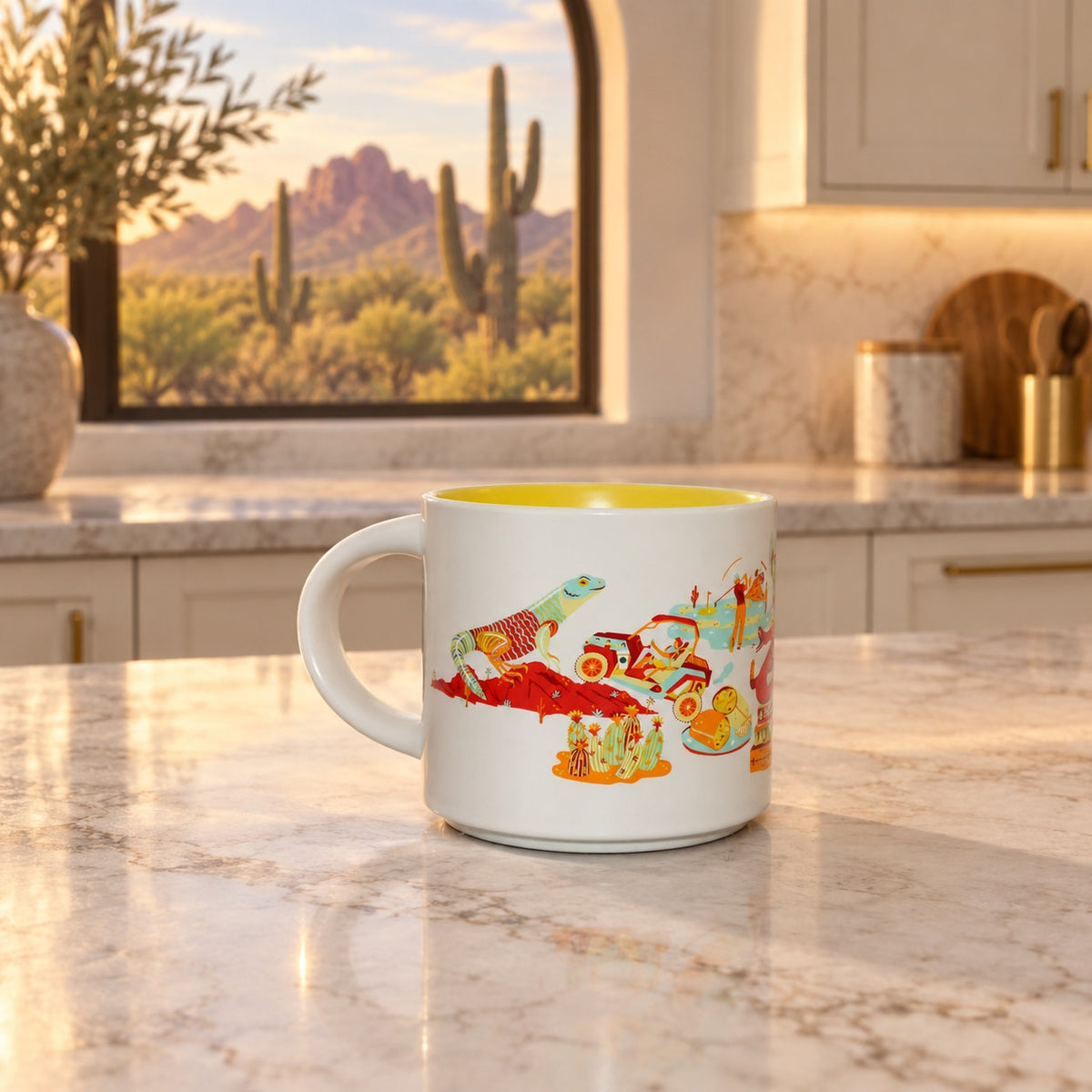 Starbucks Phoenix Discovery Series 14oz Coffee Mug Arizona Desert EUC