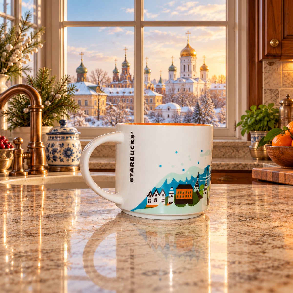 Starbucks Russia You Are Here Collection Mug 14oz Coffee Mug RARE