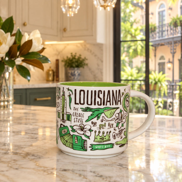 Starbucks Louisiana Been There Series Green Interior 14 oz Coffee Mug