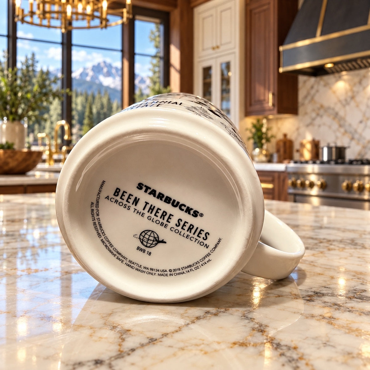 Starbucks Vietnam Been There Series Ceramic Mug Green Interior