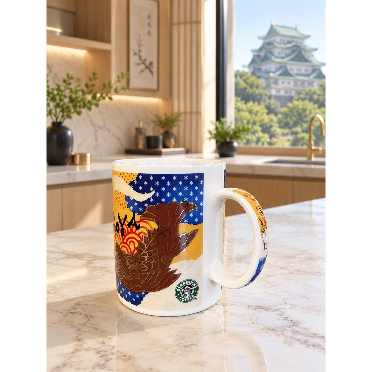 Starbucks Nagoya Japan 2012 City Mug Shachihoko Castle Made in Japan