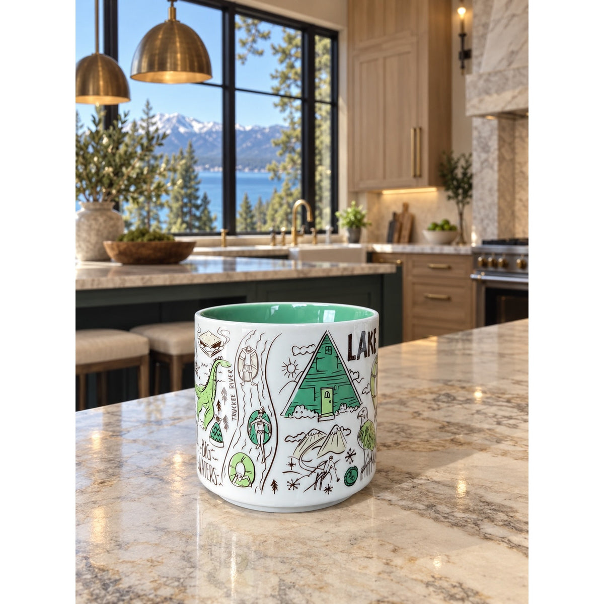 Starbucks Lake Tahoe Been There Series 14 Oz Coffee Mug Cup BTS EUC
