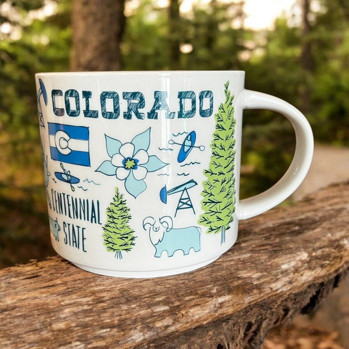 Starbucks Colorado Been There Mug Across the Globe 14 oz Coffee Cup EUC
