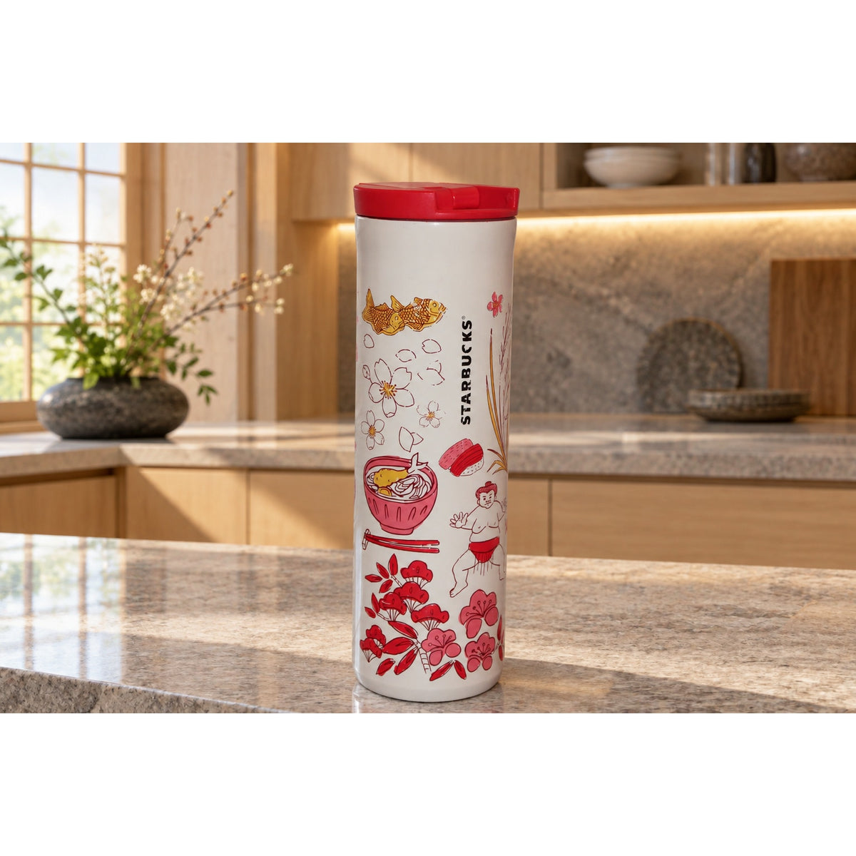 Starbucks Japan Been There Series 16 oz Travel Tumbler w/ Lid Sakura
