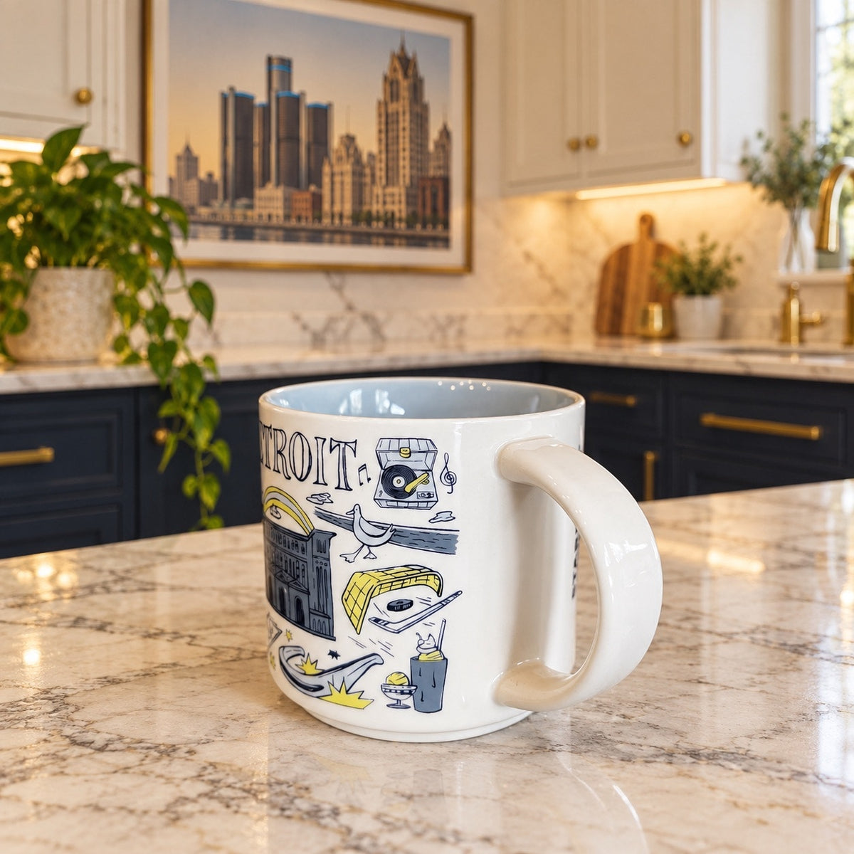 Starbucks Detroit Been There Series Coffee Mug 14 oz Michigan NWT no Box
