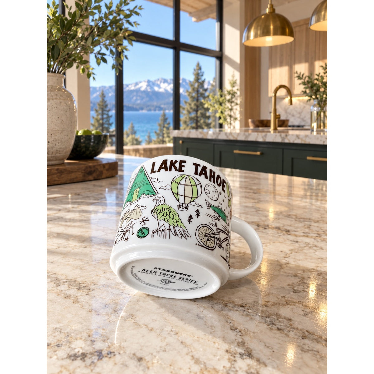 Starbucks Lake Tahoe Been There Series 14 Oz Coffee Mug Cup BTS EUC