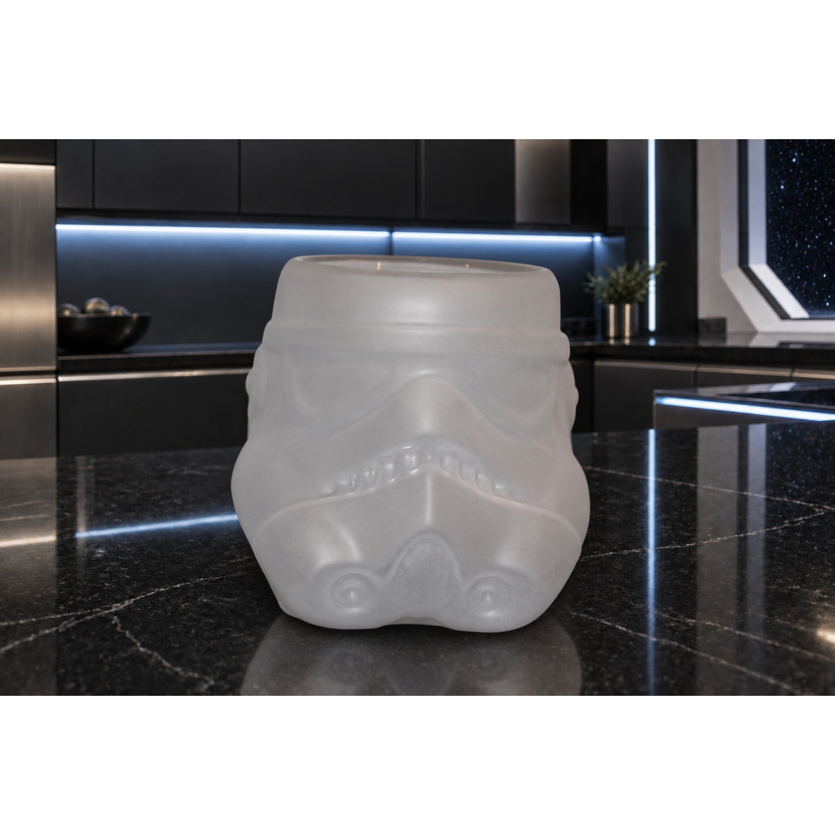 Disney Star Wars Stormtrooper Helmet Frosted Glass Mug 11.8 oz New