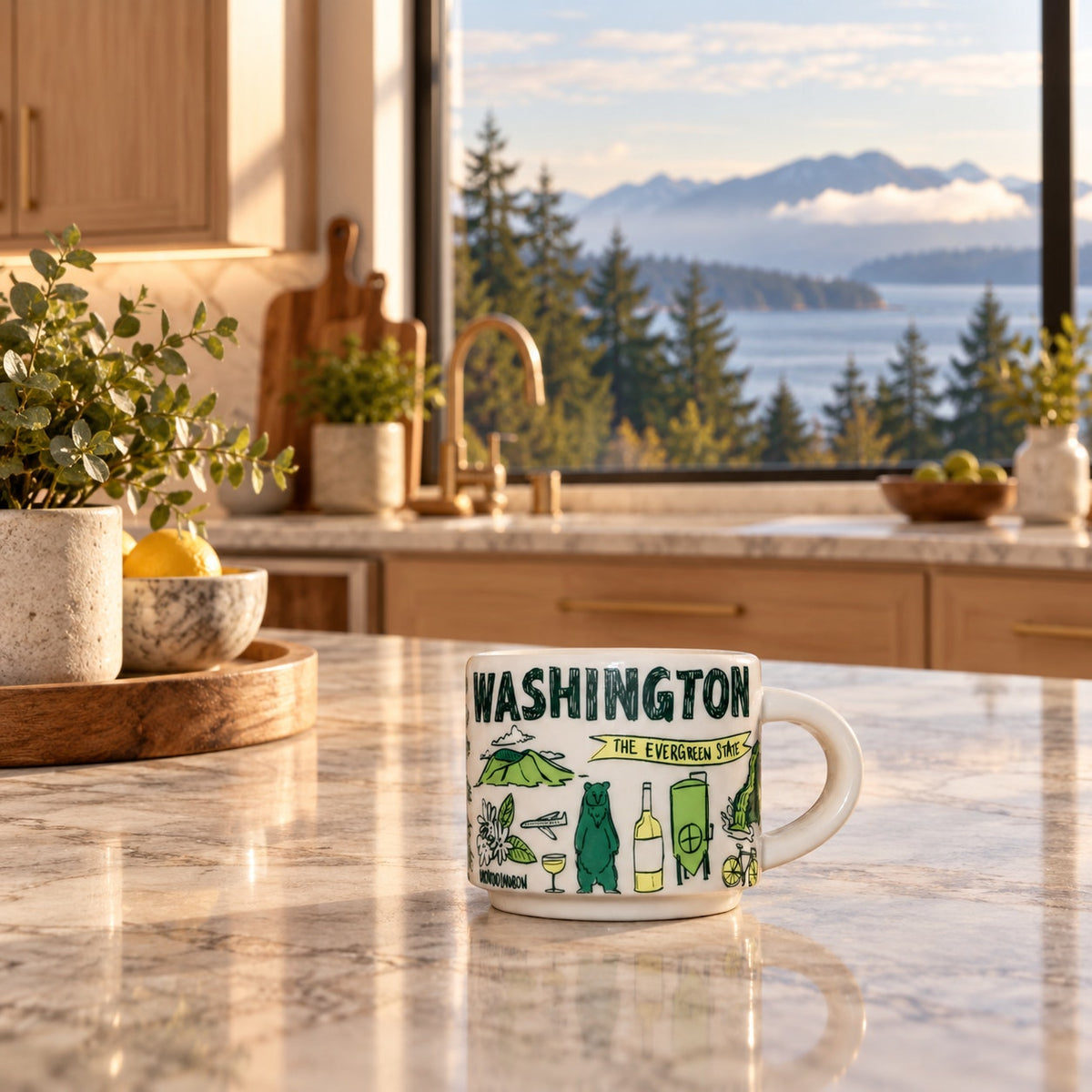 Starbucks Washington Been There Demitasse Mug 2oz Evergreen State