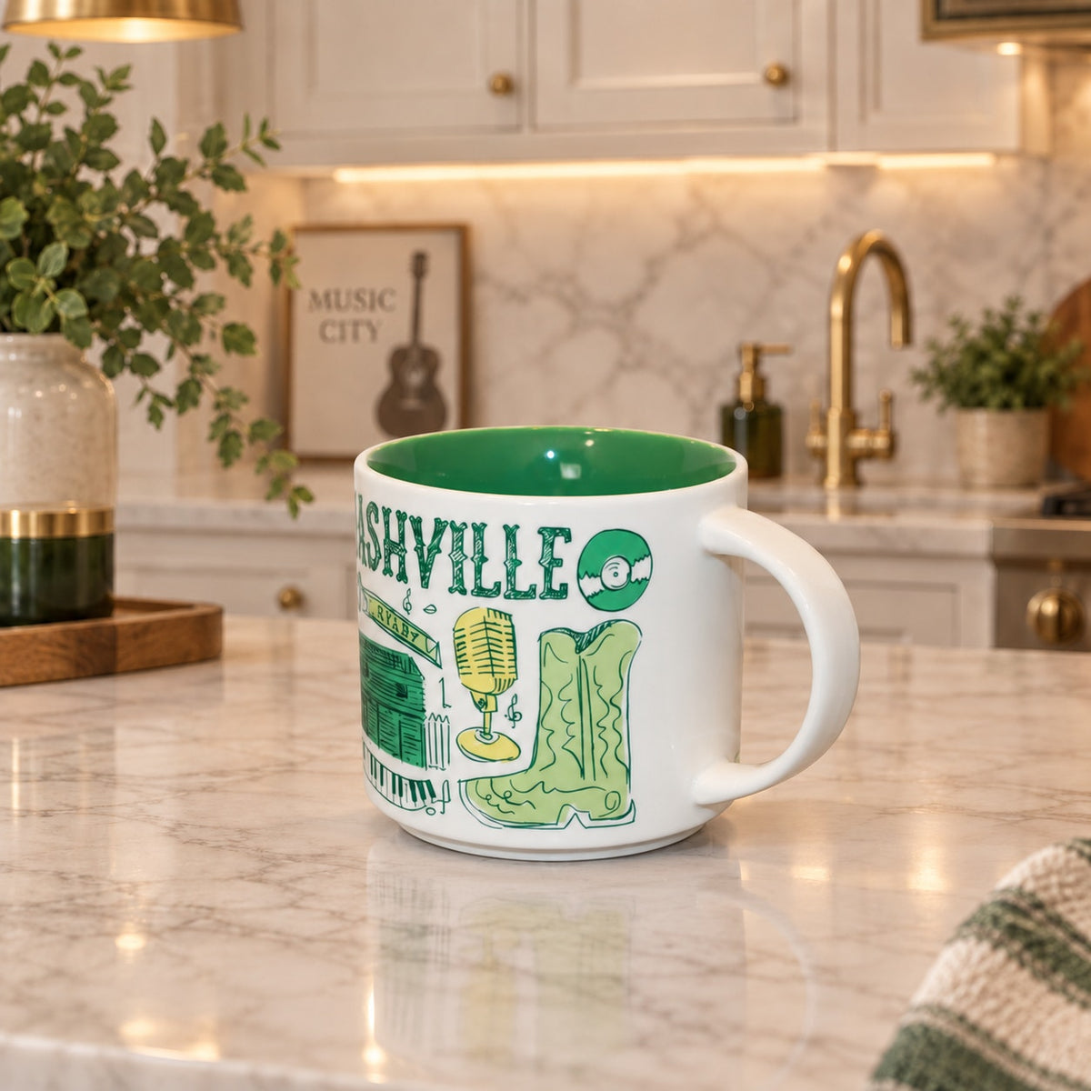Starbucks NASHVILLE Been There Series BTS 14oz Coffee Mug EUC