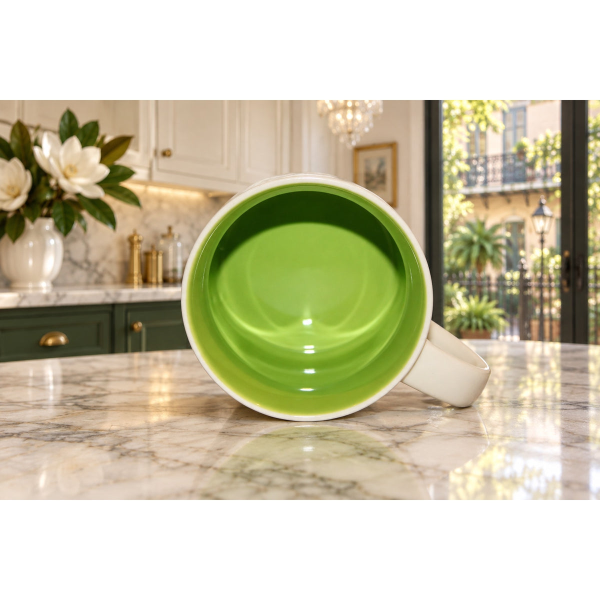 Starbucks Louisiana Been There Series Green Interior 14 oz Coffee Mug