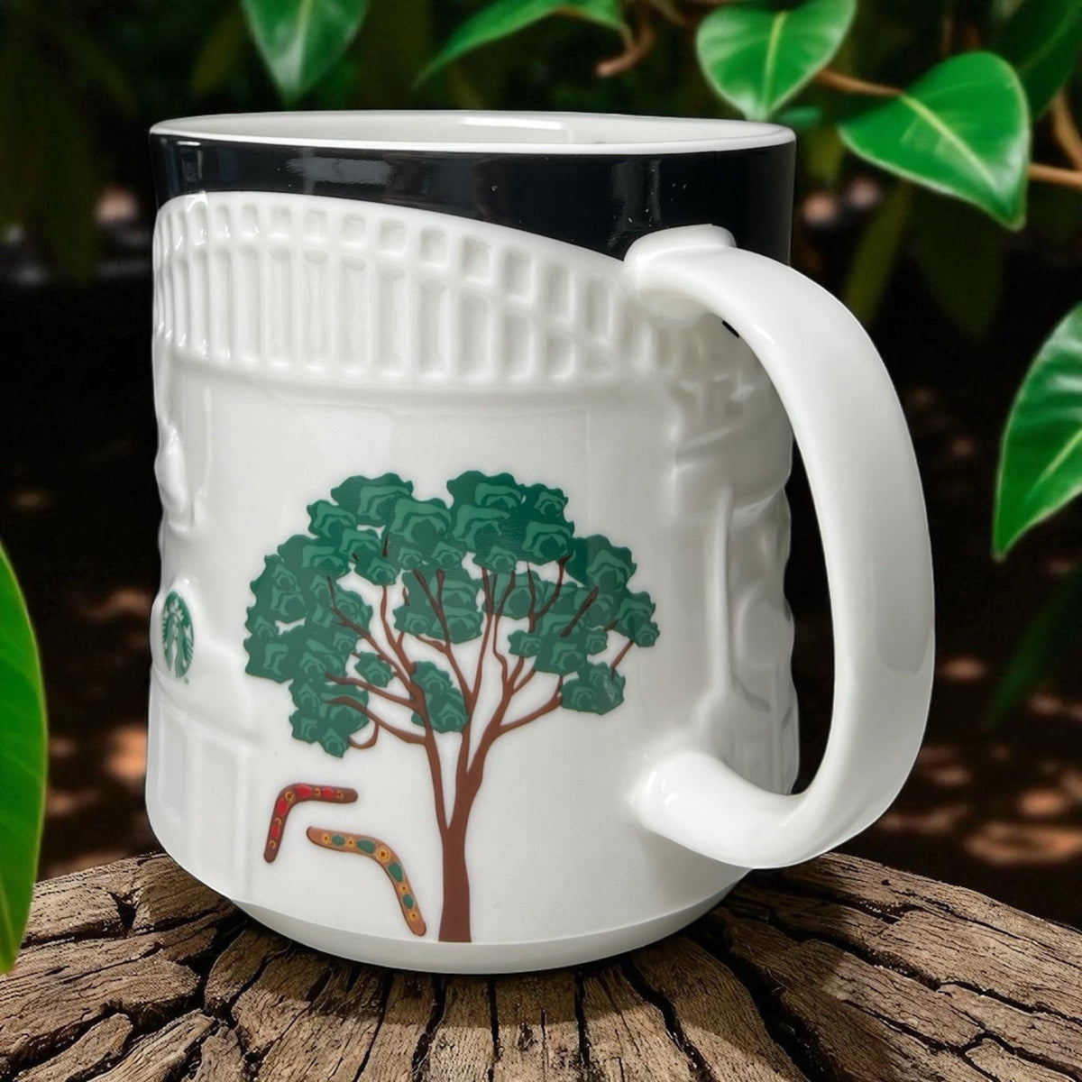 HTF Starbucks Australia 16oz Relief Mug Kangaroo Opera House EUC