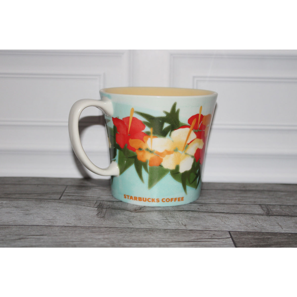 Starbucks Hawaii Hibiscus Flowers New Bone China Coffee Mug Tropical Cup