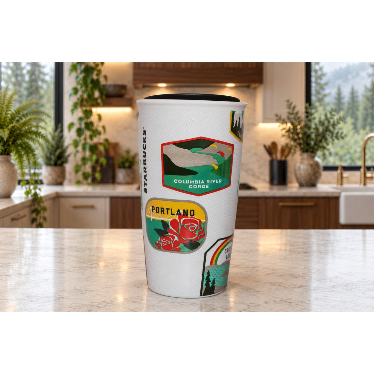 Starbucks OREGON State Double Wall Travel Mug 12oz EUC
