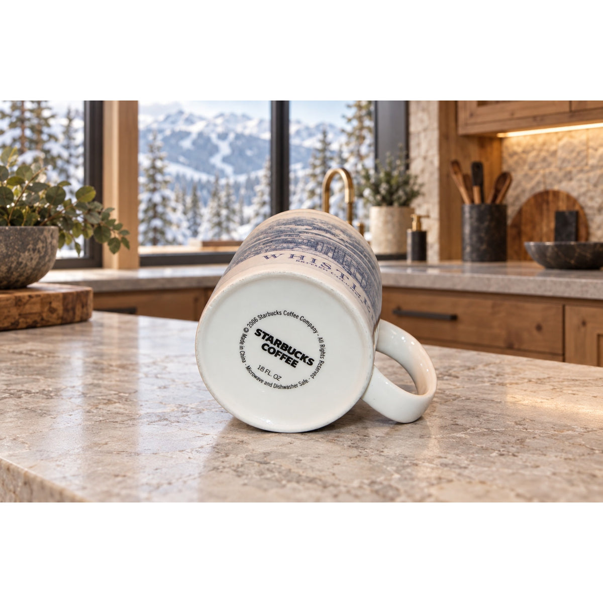 Starbucks Whistler Mug 18 oz British Columbia Coffee Cup 2006 Collector