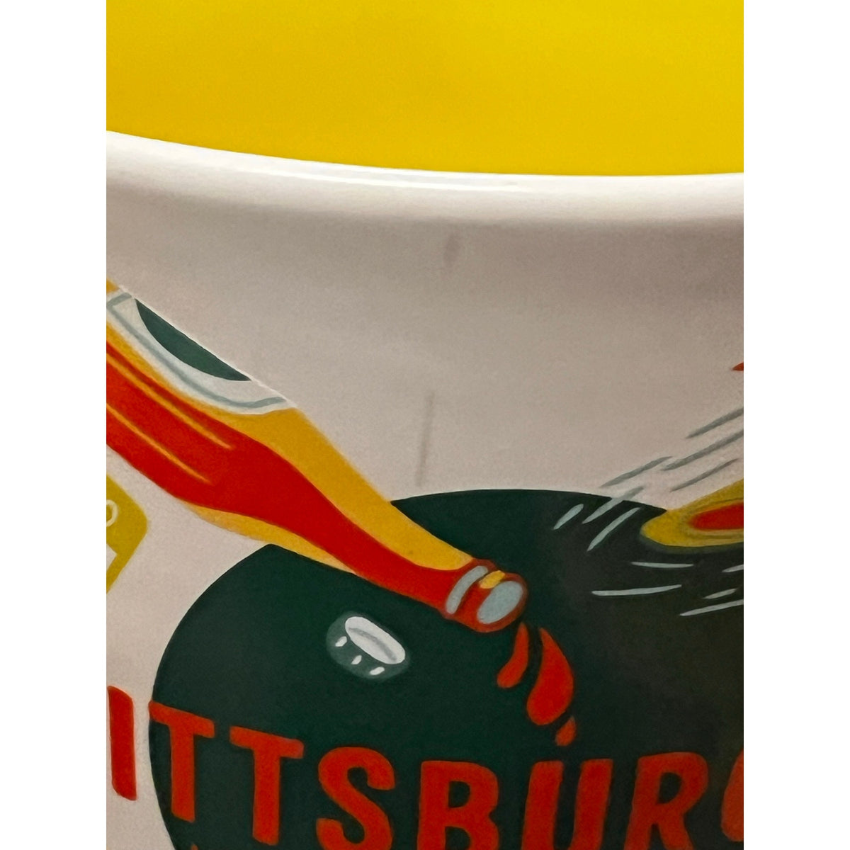 Starbucks Pittsburgh Discovery Series Mug Yellow Interior Read Condition