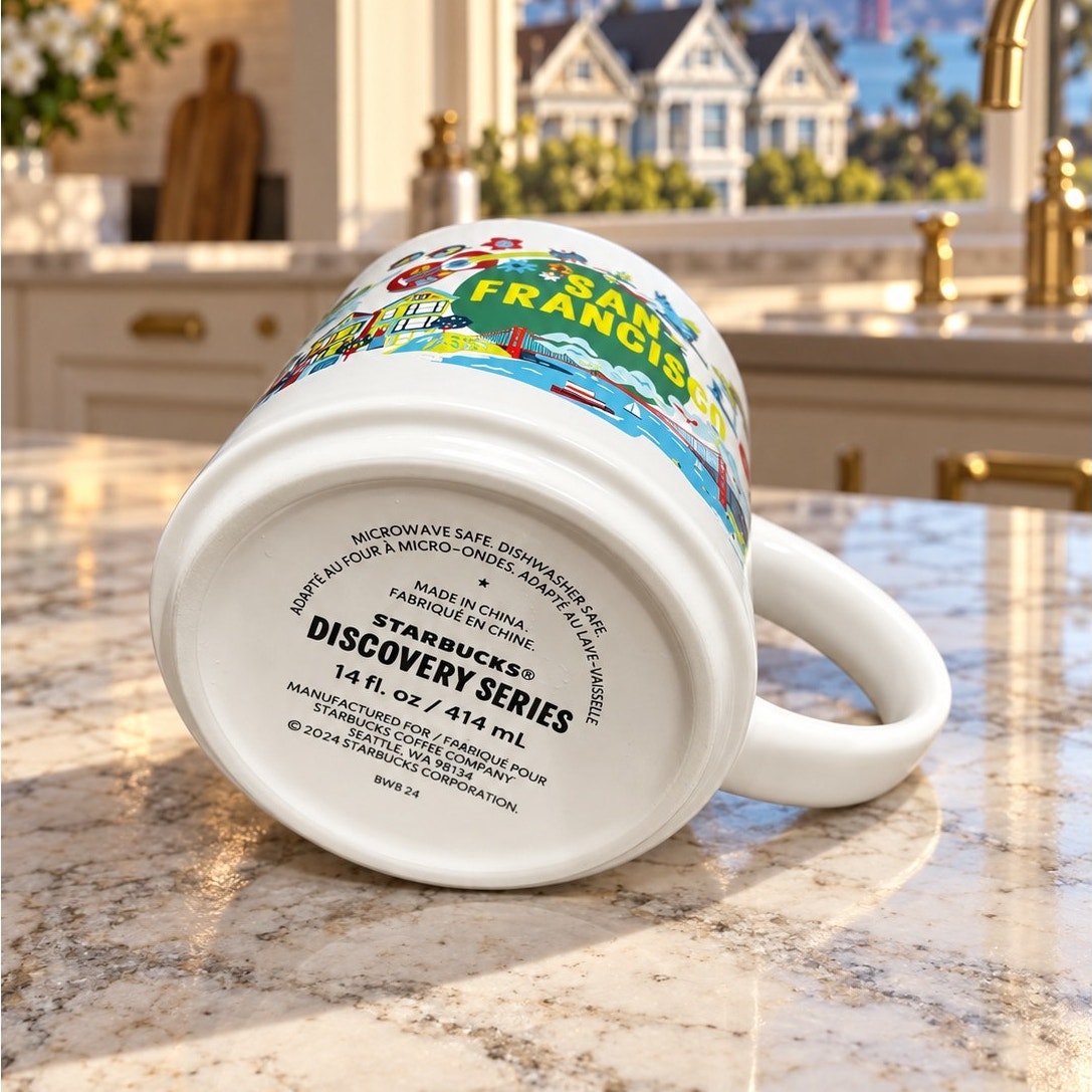 Starbucks San Francisco Discovery Series Mug 14 oz Blue Interior
