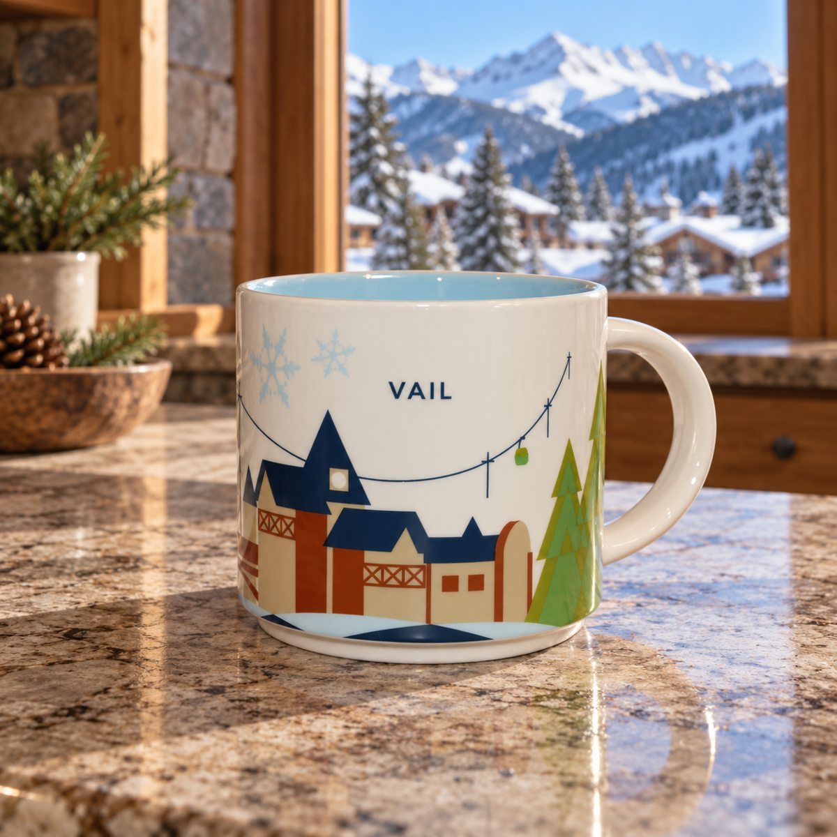 Starbucks Vail Colorado You Are Here 14 oz Coffee Mug Ski Resort YAH