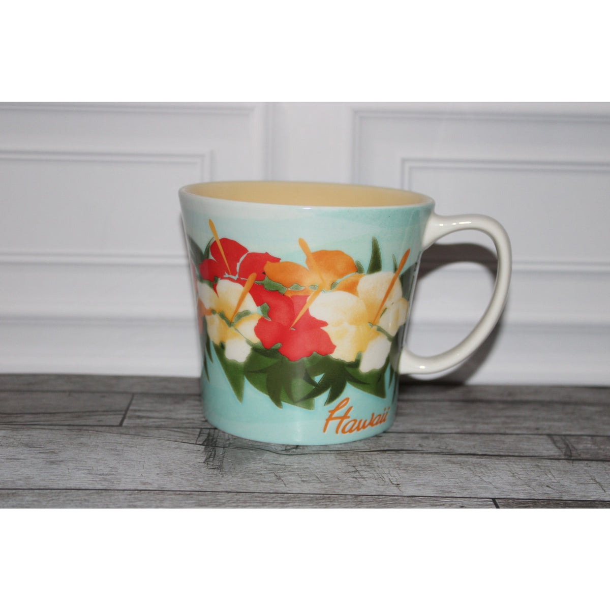 Starbucks Hawaii Hibiscus Flowers New Bone China Coffee Mug Tropical Cup