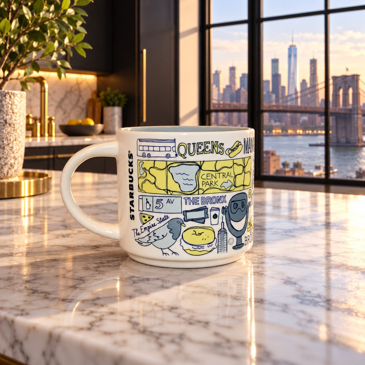 Starbucks New York City 5 Boroughs Been There Series 14oz Mug EUC