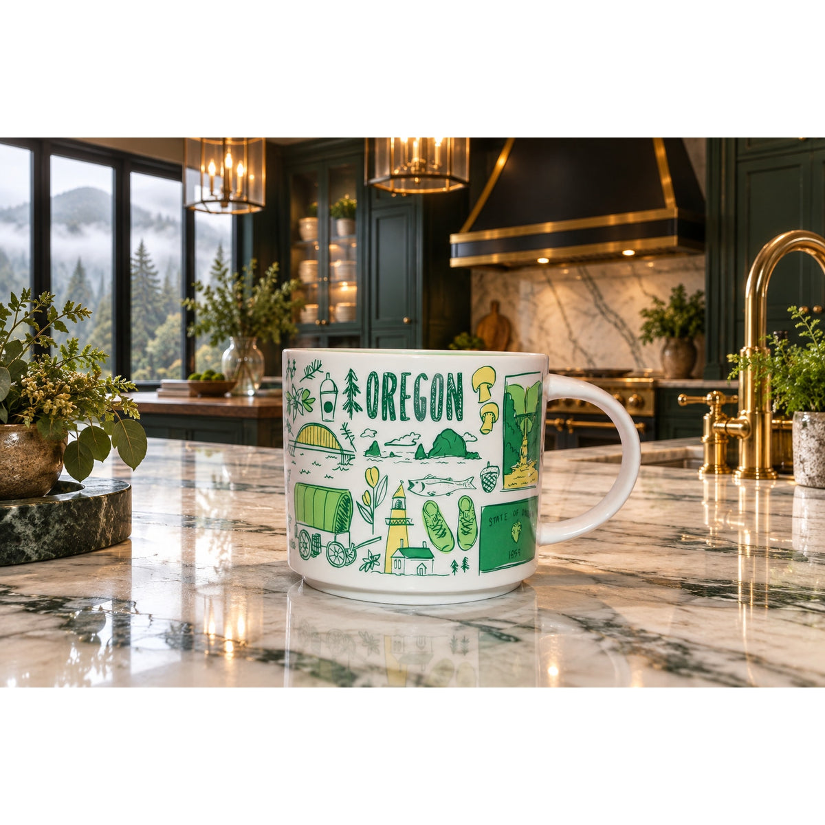 Starbucks Oregon Been There Series Mug 14 oz Coffee Cup NWT no Box