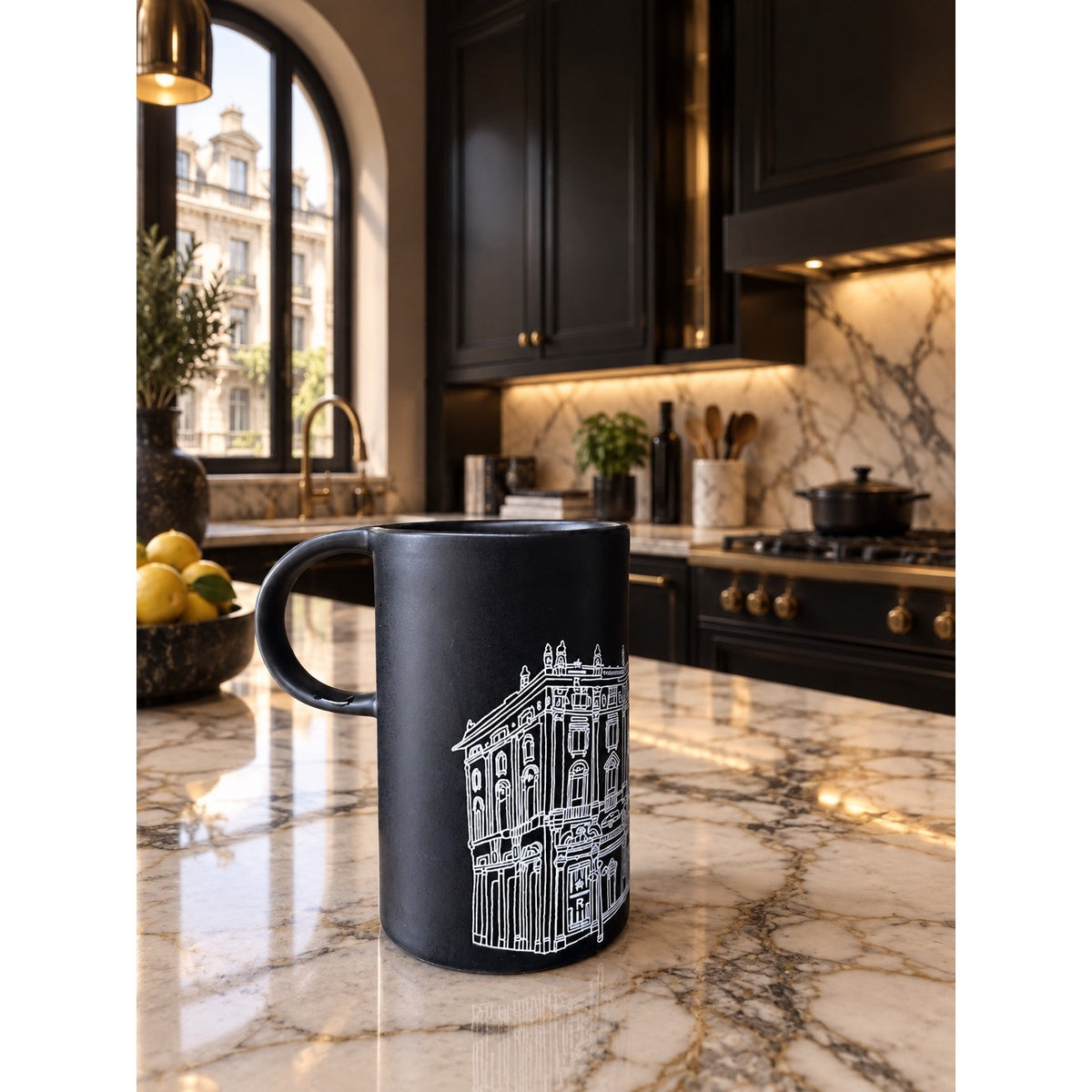 Starbucks Reserve Roastery Milano Italy Black Ceramic Mug 10 Oz