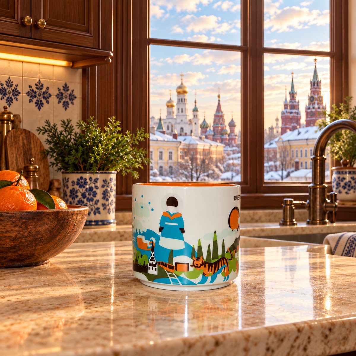 Starbucks Russia You Are Here Collection Mug 14oz Coffee Mug RARE
