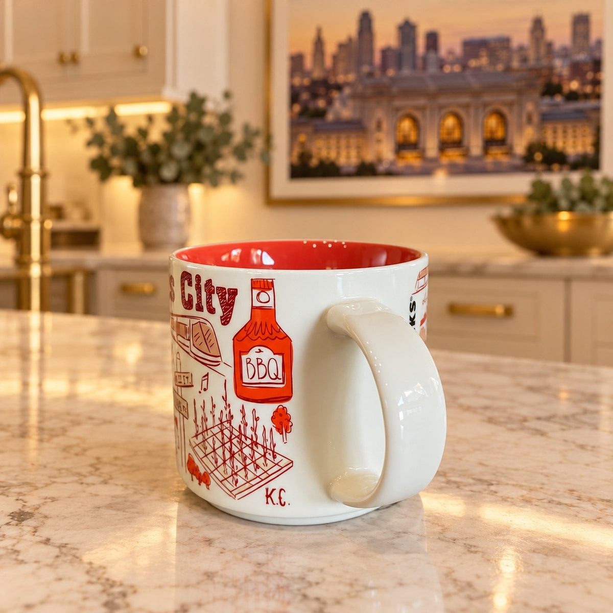 Starbucks Kansas City Been There Series 14 oz Mug Red Interior NWT