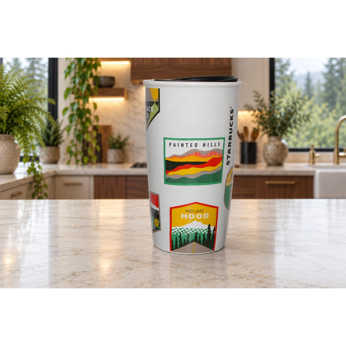 Starbucks OREGON State Double Wall Travel Mug 12oz EUC