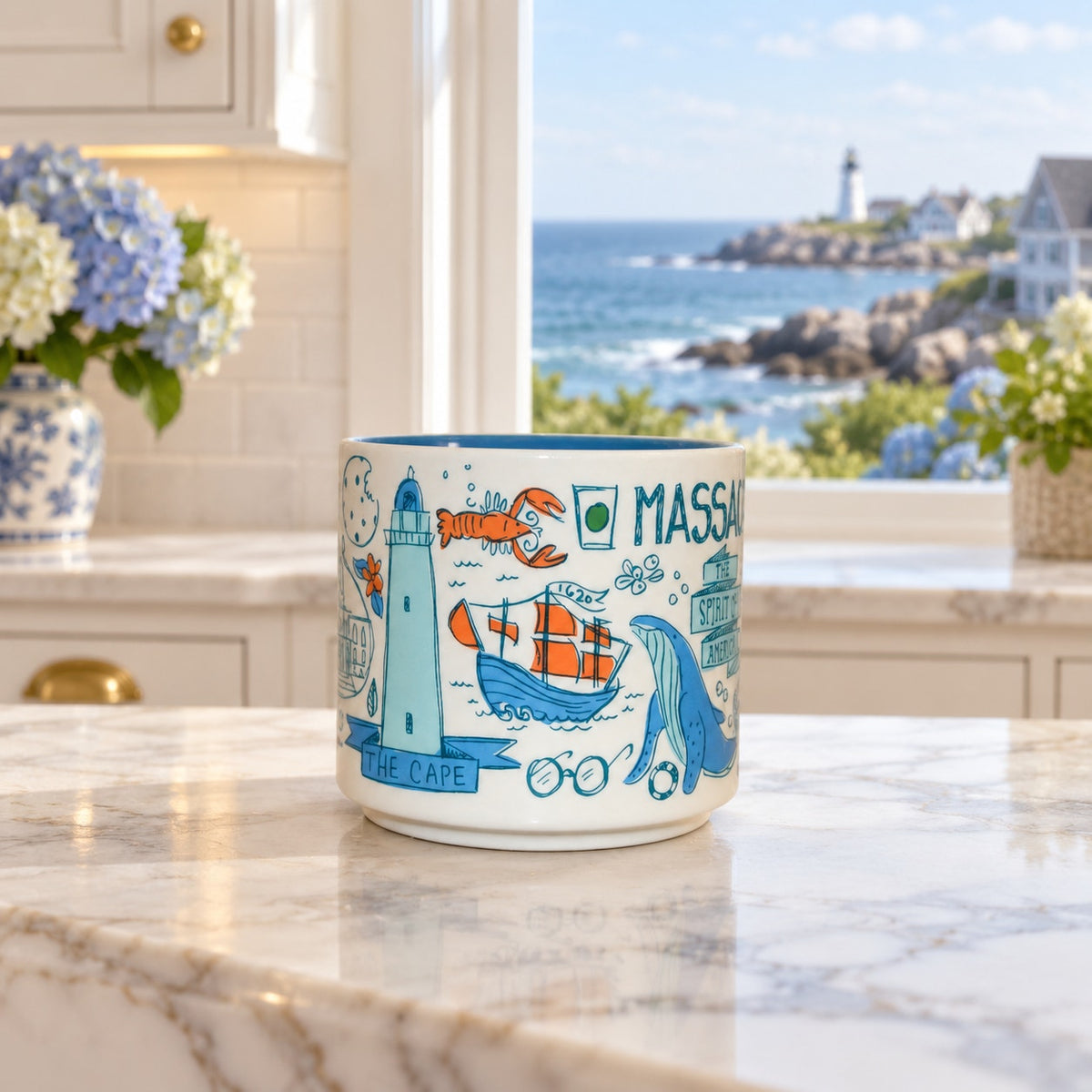 Starbucks Been There Series Massachusetts State 14oz Coffee Mug Cup