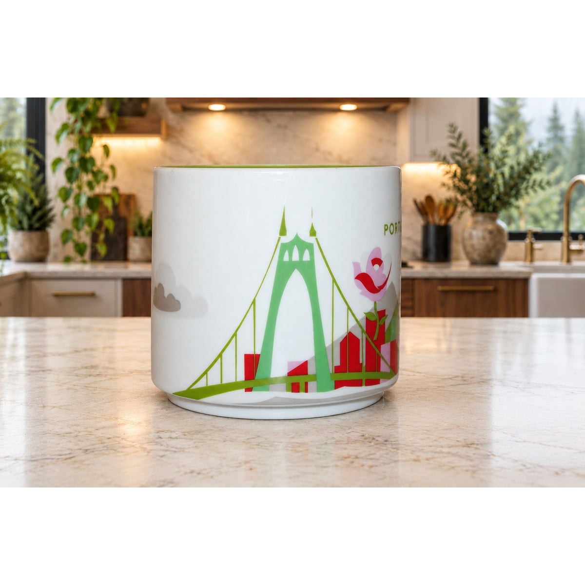 Starbucks Portland Oregon You Are Here YAH Collection 14oz Coffee Mug Cup EUC