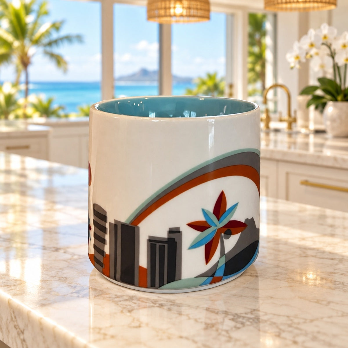 Starbucks Hawaii You Are Here Mug 14oz Coffee Cup Tropical Island