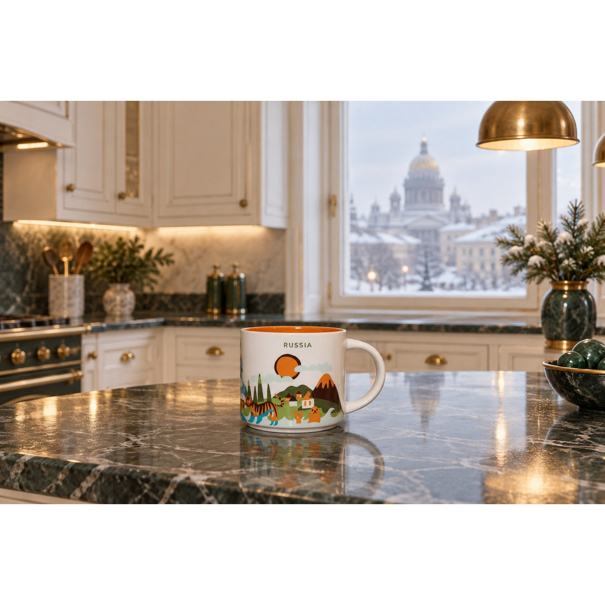 Starbucks Russia You Are Here Collection Mug 14oz Coffee Mug RARE