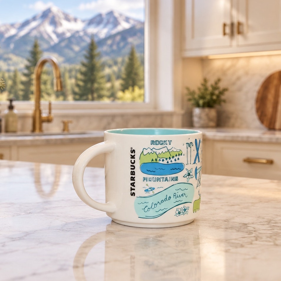 Starbucks Colorado Been There Mug Across the Globe 14 oz Coffee Cup EUC