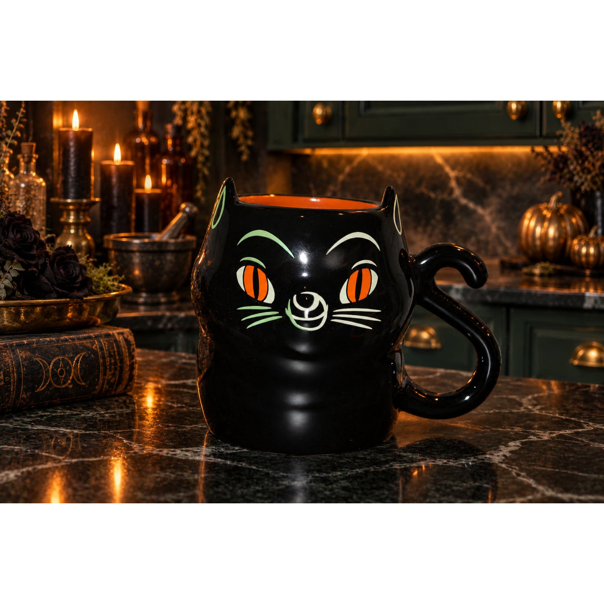 Disney Hocus Pocus Sanderson Sisters Binx Black Cat Mug 15 oz Halloween