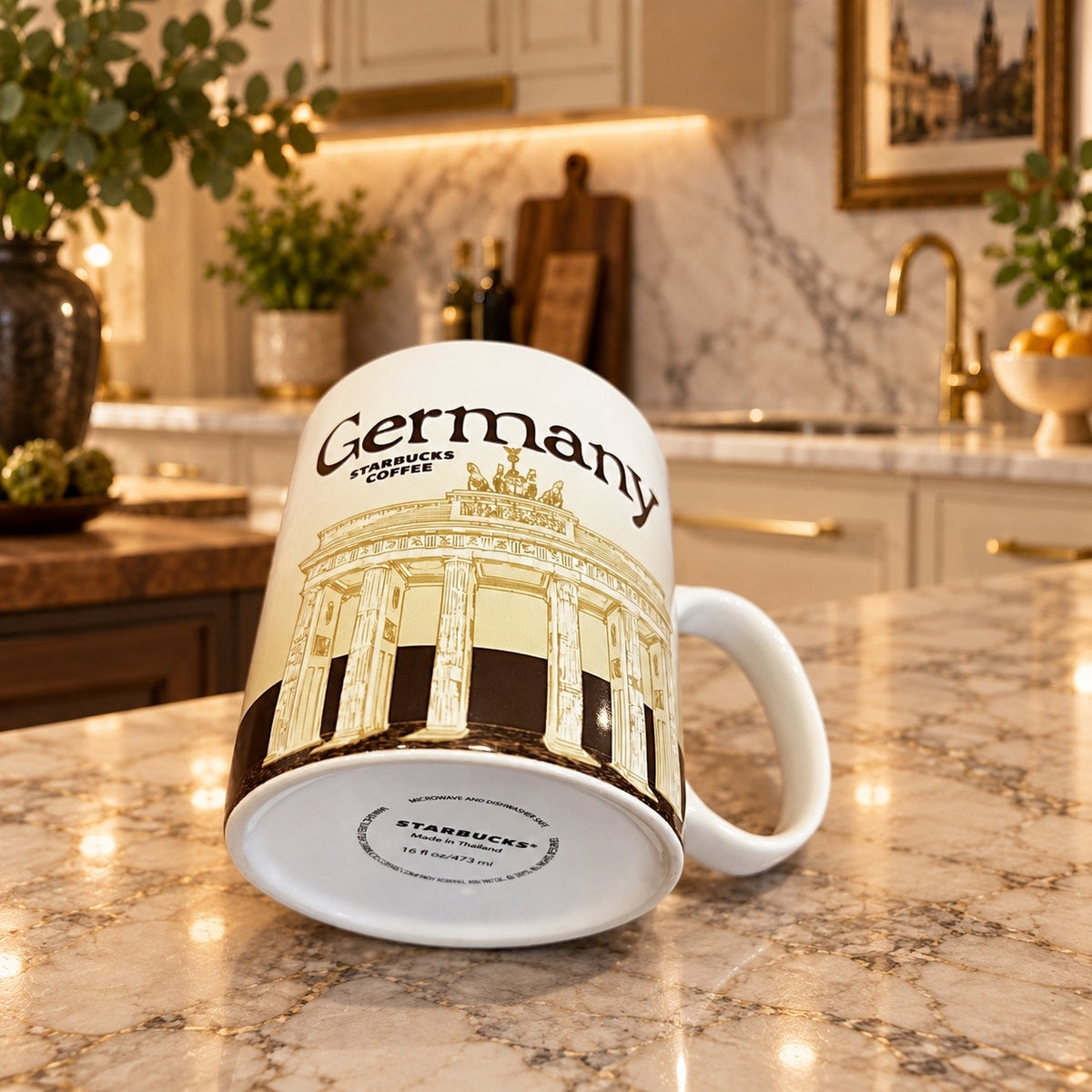 Starbucks Germany Coffee Mug 16 Oz Dark Brown Interior Architecture Cup