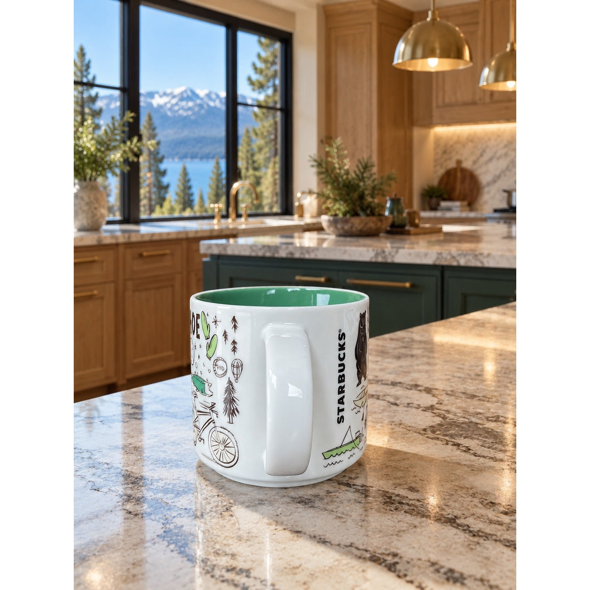 Starbucks Lake Tahoe Been There Series 14 Oz Coffee Mug Cup BTS EUC