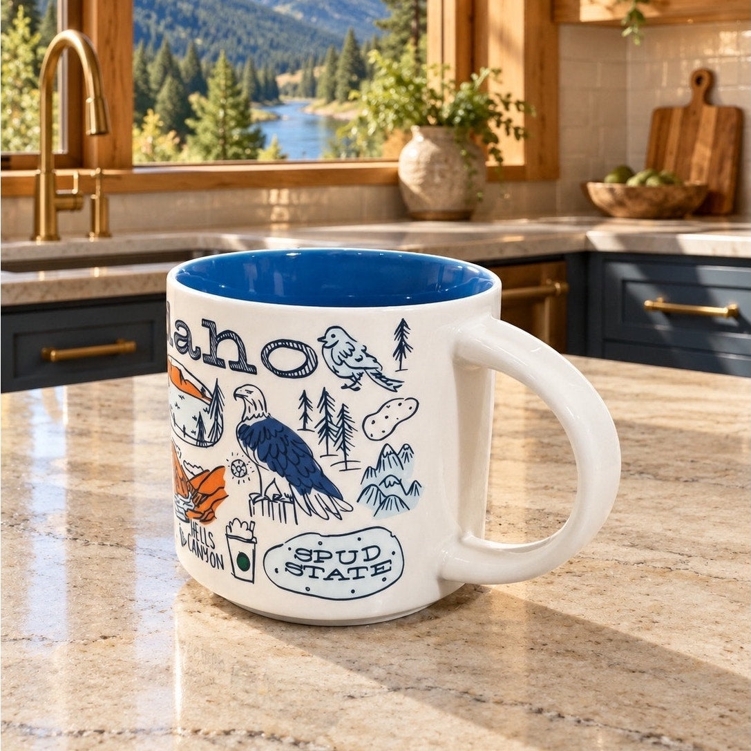 Starbucks Idaho Been There Series Mug 14 oz Blue Interior NWT