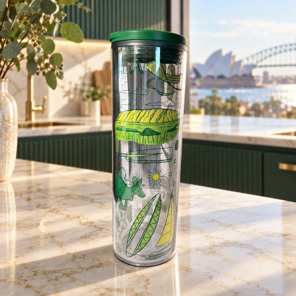 Starbucks - AUSTRALIA - BEEN THERE 16oz Plastic Tumbler NWT
