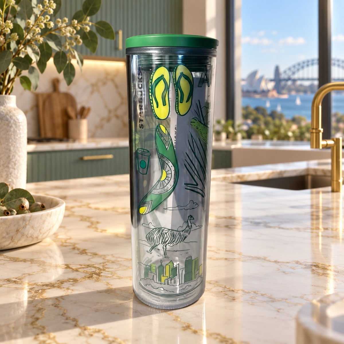 Starbucks - AUSTRALIA - BEEN THERE 16oz Plastic Tumbler NWT