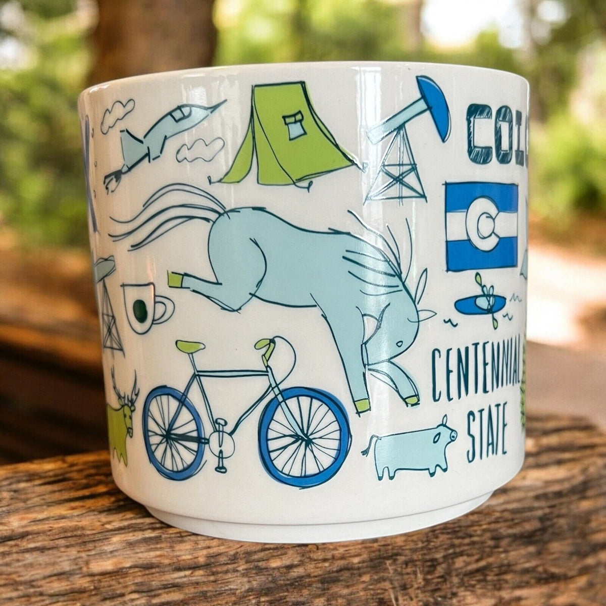 Starbucks Colorado Been There Mug Across the Globe 14 oz Coffee Cup EUC
